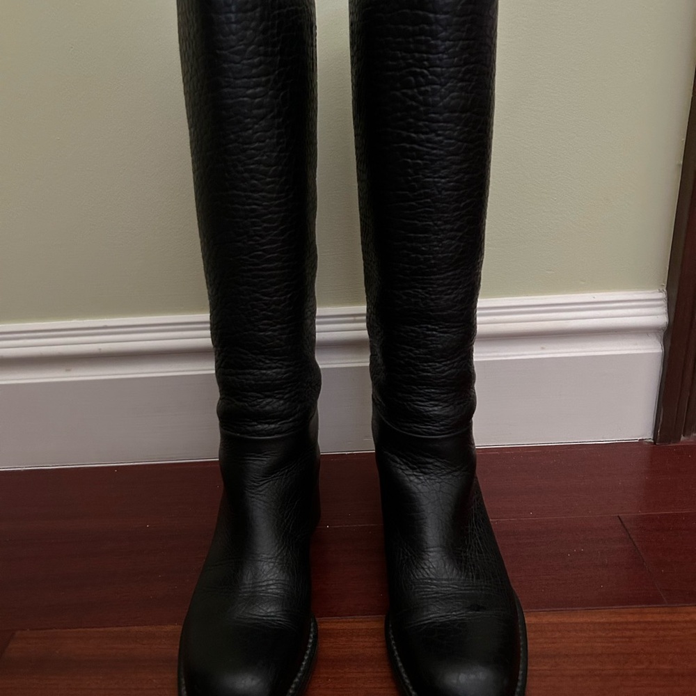 Prada Black Elegant Tall Knee Boots